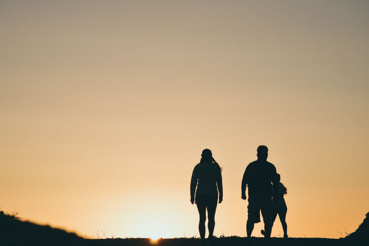 Silhouette of People at sunset