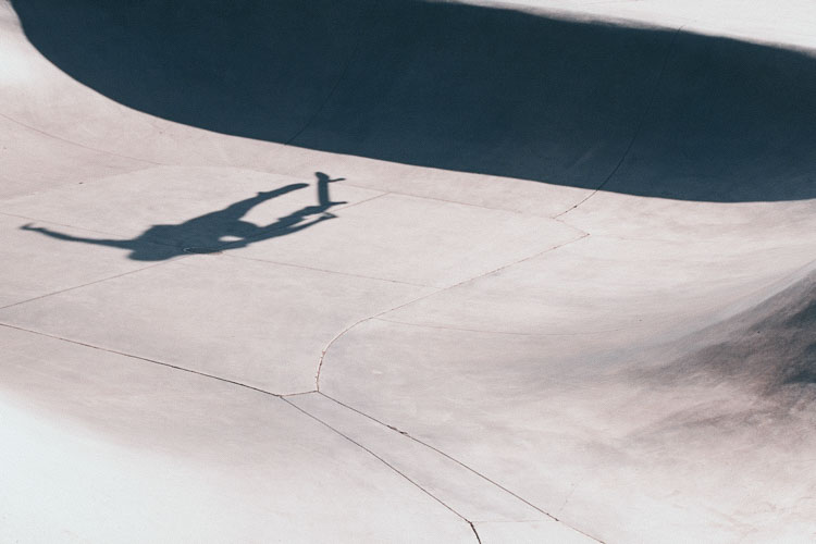 Shadow of skater